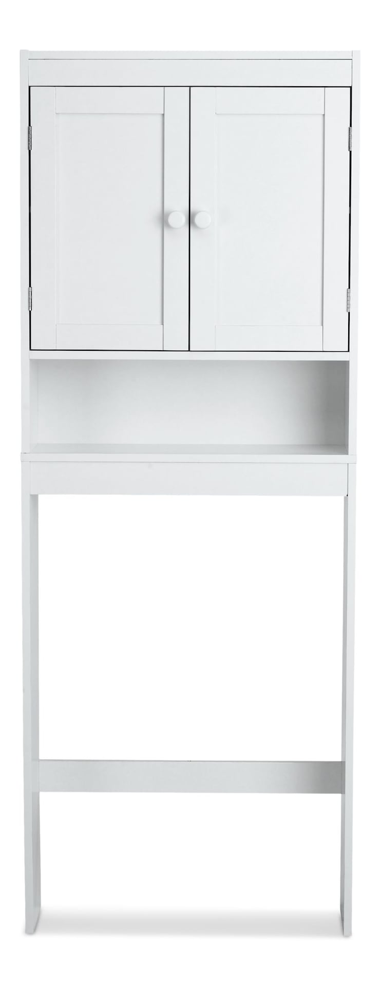 For Living Orleans 2-Door Over-The-Toilet Spacesaver Bathroom Storage Cabinet, White