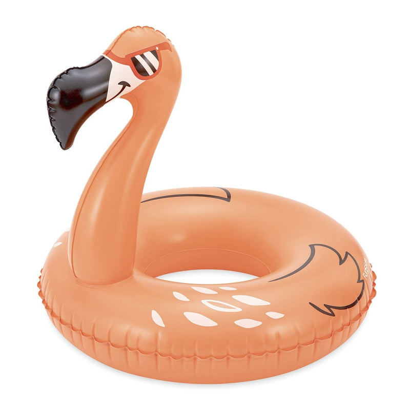 Funsicle Flaming Flamingo Inflatable Pool Swim Ring/Tube, 33-in H9