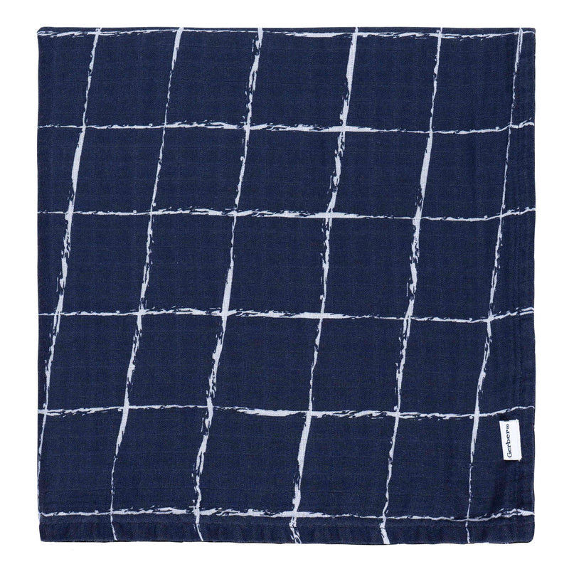 Gerber Childrenwear Coastal Calm Soft Cotton Muslin Baby Blanket, 2-pk S8
