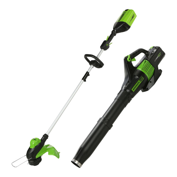 Greenworks 60V 13-in String Trimmer & 540CFM/140MPH Blower Combo Kit with 4.0Ah Battery & Charger N9
