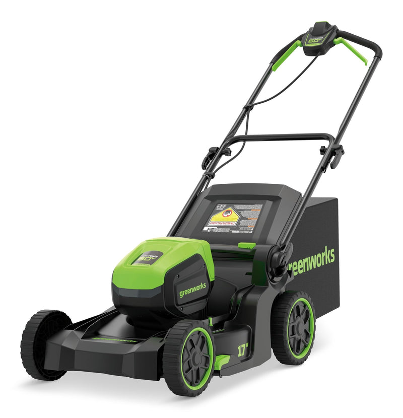 Greenworks 60V 17-in Push Lawn Mower with 4.0 Ah Battery & 3A Charger X3