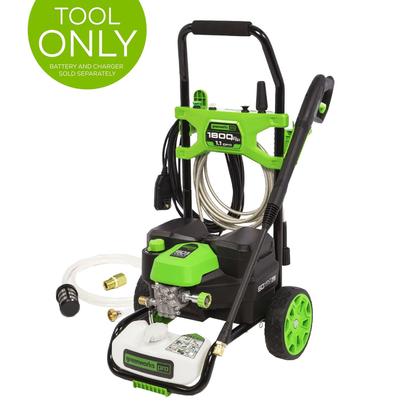 Greenworks 60V 1800PSI 1.2GPM Hybrid AC/DC Pressure Washer, Tool Only Z4