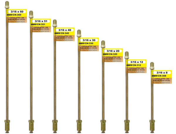 H. Paulin CN340 Copper Nickel Brake Line, Standard, 40 x 3/16-in Please make sure this part fits your need A0