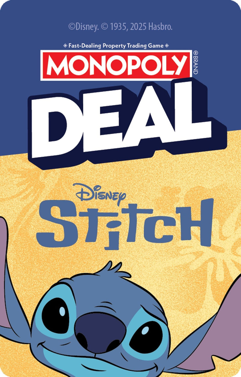 Hasbro Disney's Stitch Monopoly Deal Card Game, Bilingual C1