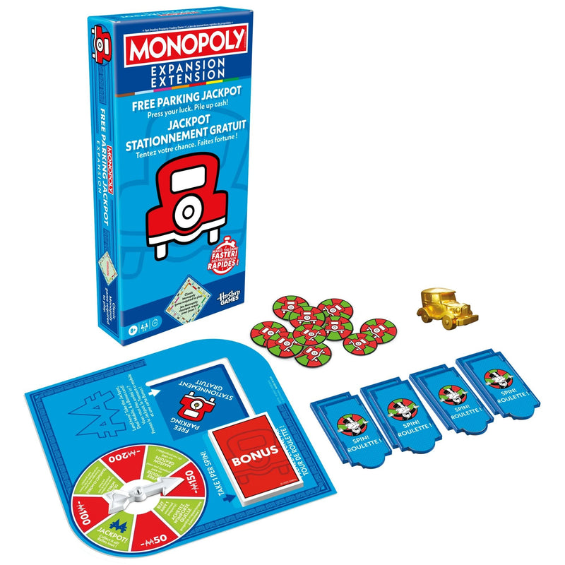 Hasbro Games Monopoly Free Parking Jackpot Expansion Pack for Classic Monopoly Game T5