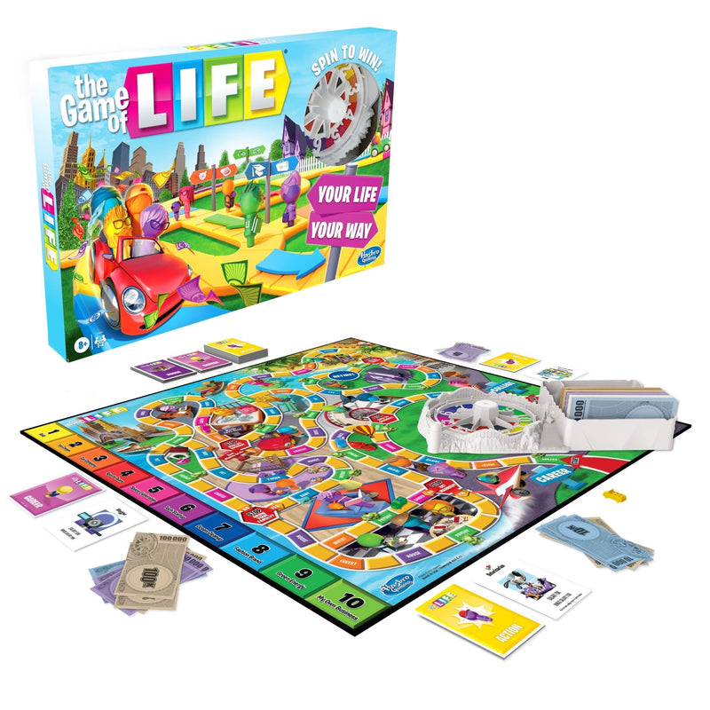 Hasbro Games The Game Of Life Classic 2-4 Player Board Game, English/French, Ages 8+ J4