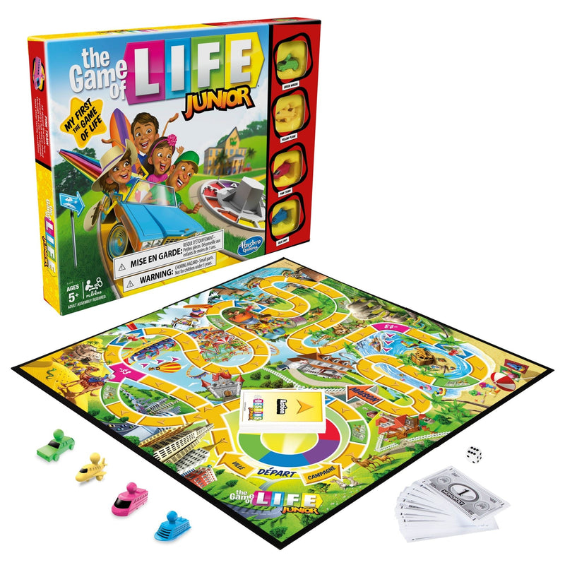 Hasbro Games The Game Of Life Junior 2-4 Player Board Game, English/French, Ages 5+ W2