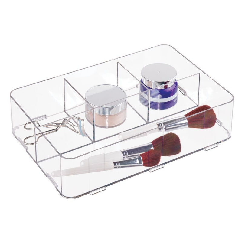iDesign RPET Clarity Cosmetic Drawer Organizer, Clear O2