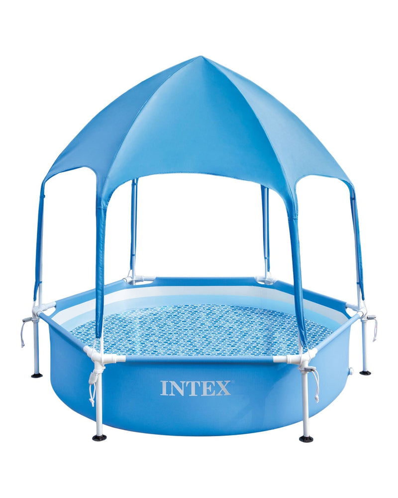 Intex 6-ft x 15-in Canopy Metal Frame Wading Pool M0