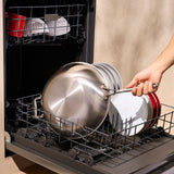 Lagostina 3-Ply Clad Commercial Wok Fry Pan, 32-cm