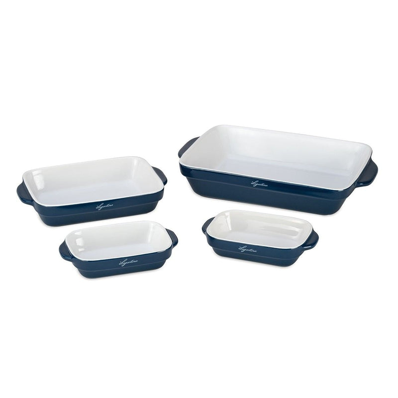 Lagostina Ceramic Bakeware Set, Blue, 4-pc T0