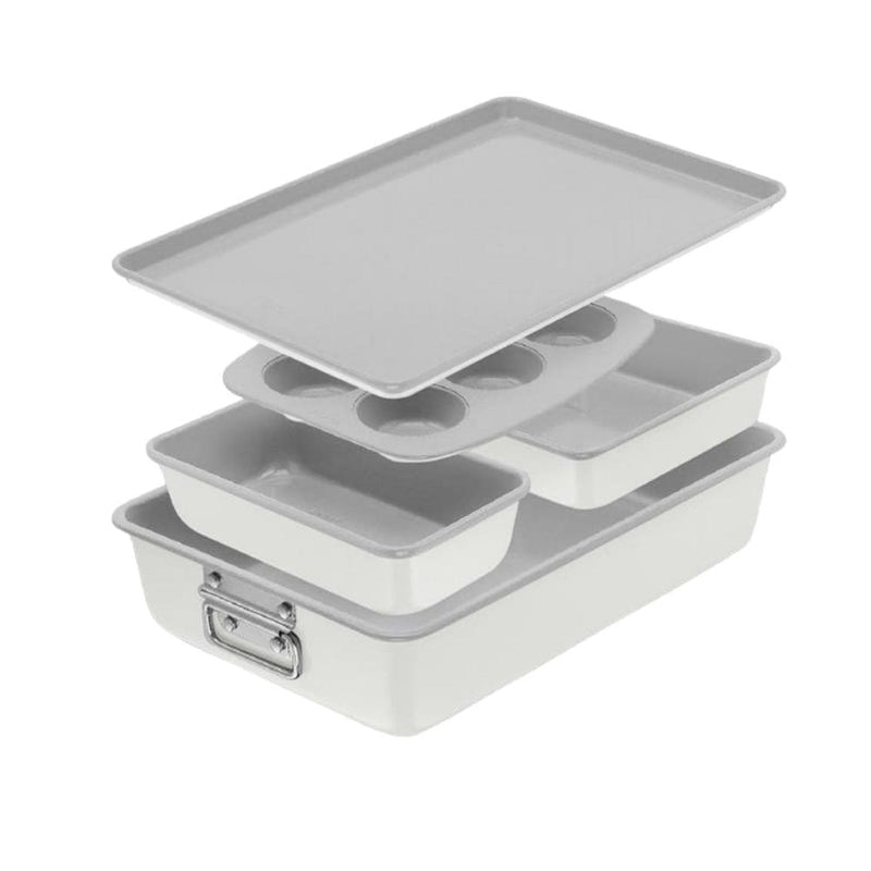 Lagostina Premium Stackable Cream Non-Stick Bakeware Set, 5-pc G2