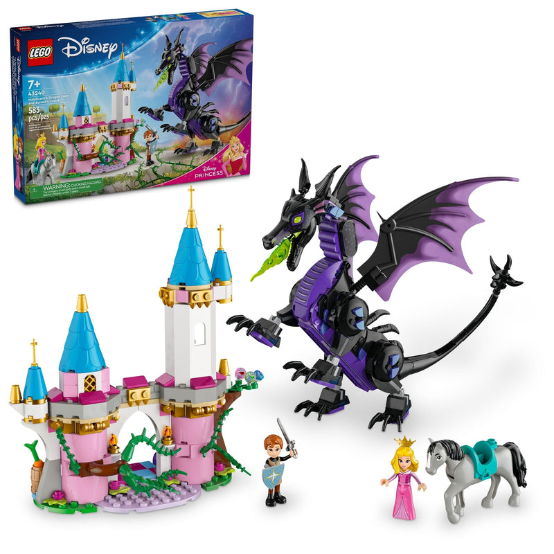LEGO Disney Princess Maleficent’s Dragon Form and Arora's Castle Toy Building Set, 43240, 583-pc, Ages 7+ M2