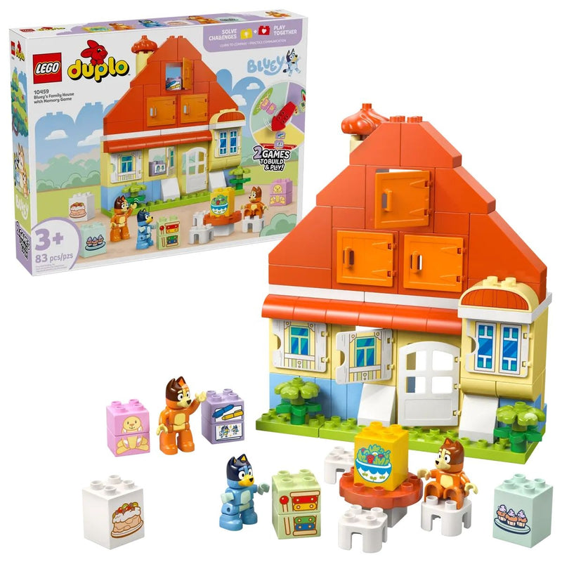 LEGO Duplo Bluey's Family House with Memory Game - 10459, 83-pcs, Ages 3+ B2