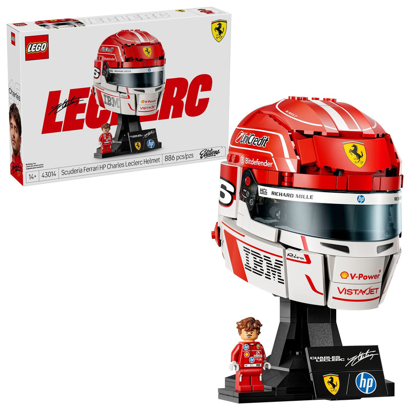 LEGO Editions Scuderia Ferrari HP Charles Leclerc Helmet - 43014, 886-pcs, Ages 14+ U7