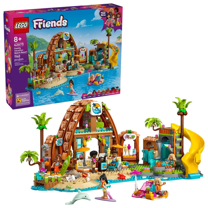 LEGO Friends 42673 Family Vacation Beach Resort for Ages 8+, 1140-pc R2