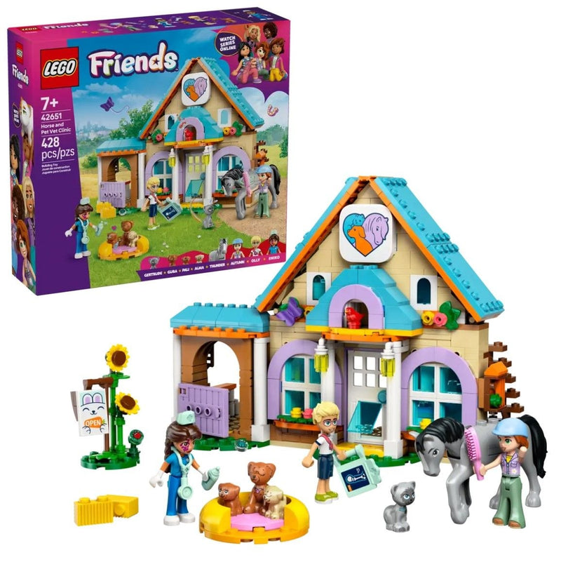 LEGO Friends Horse and Pet Vet Clinic Set - 42651, 428-pcs, Ages 7+ A0