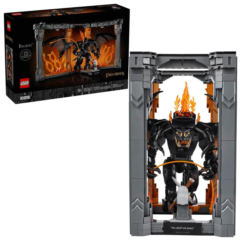 LEGO Icons The Lord of the Rings: Balrog Book Nook - 10367, 1201-pcs, Ages 18+ C1