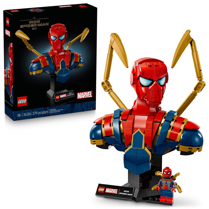 LEGO Marvel Iron Spider-Man Bust - 76326, 379-pcs, Ages 18+ T6