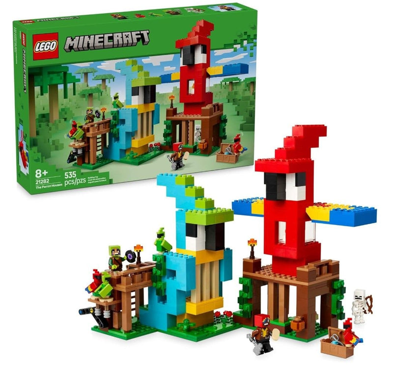 LEGO Minecraft The Parrot Houses Building Toy - 21282, 535-pcs, Ages 8+ K2