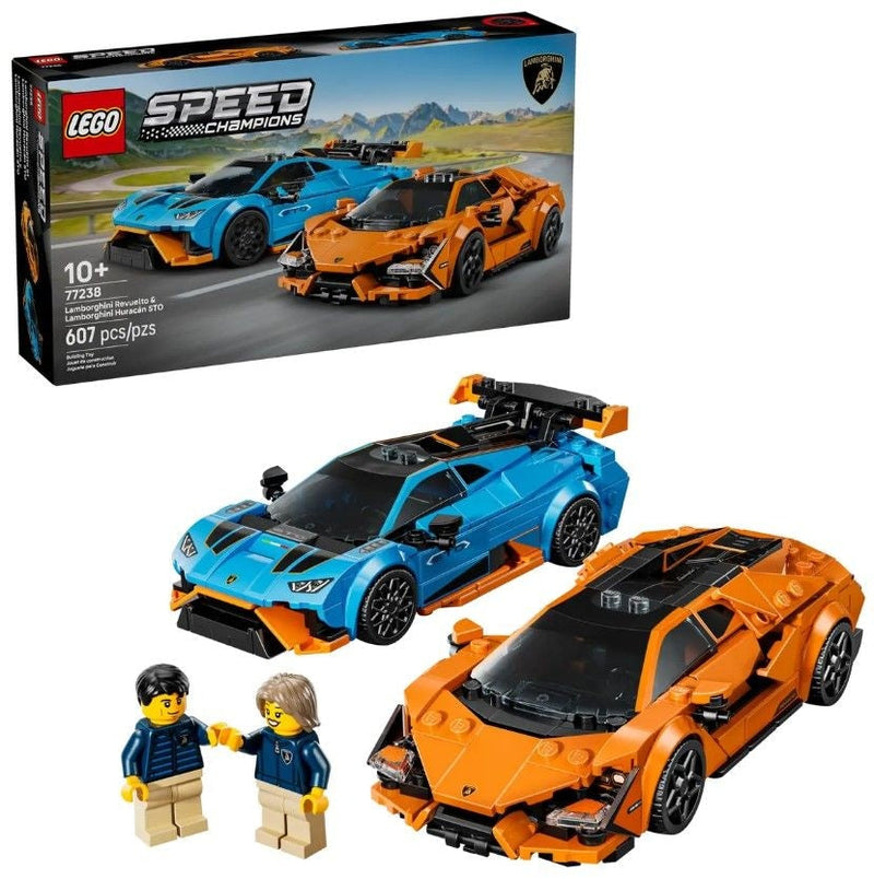 LEGO Speed Champions Lamborghini Revuelto & Huracán STO - 77238, 607-pcs, Ages 10+ X3