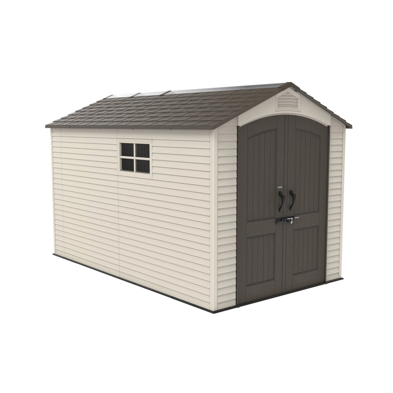 Lifetime Lockable Steel Shed, Beige, 7 x 12 -ft U4