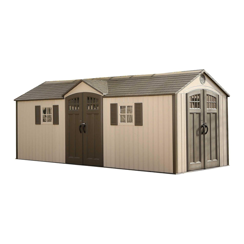 Lifetime Outdoor Storage Shed with Dual Side Entry, 20 x 8-ft N6