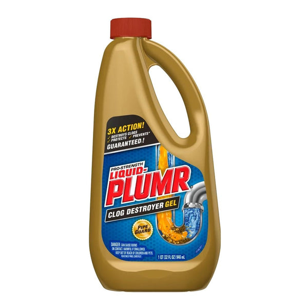 Liquid-Plumr Pro Strength Kitchen Clog Destroyer Gel, Lemon Scent, 946-mL O1