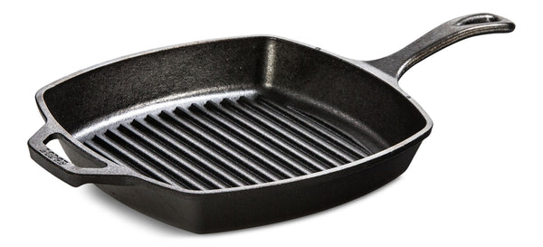 Lodge Seasoned Cast-Iron Grill Pan, 10.5-in (26 cm) U6