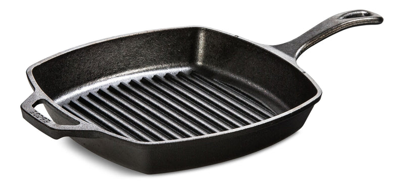 Lodge Seasoned Cast-Iron Grill Pan, 10.5-in (26 cm) U6