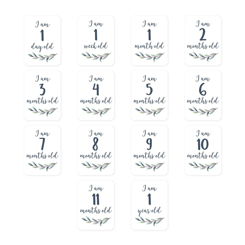 Lulujo Baby's 1st Year Milestone Blanket, Hello World Wreath I3
