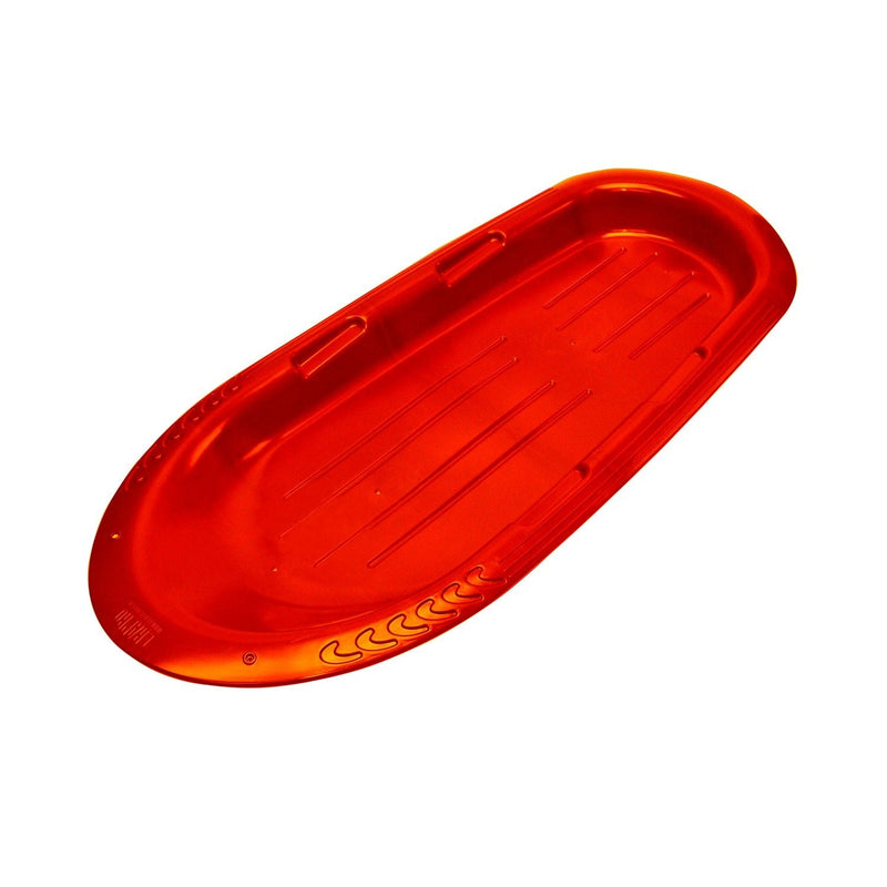 Manitou-X Kids' 2-Person Lightweight Plastic Winter Snow Sled/Toboggan with Grips X5