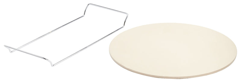 MASTER Chef Ceramic Round Pizza Stone & Serving Rack, 15-in P4