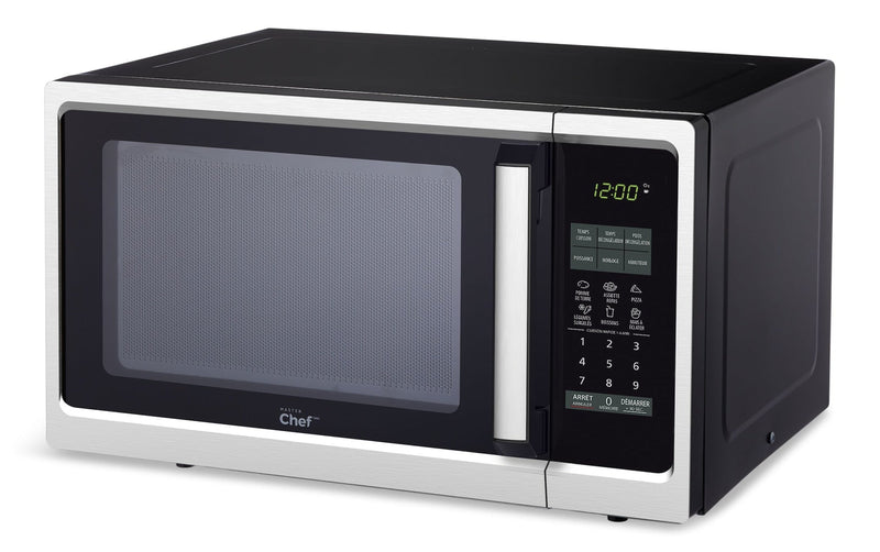 MASTER Chef Countertop Microwave, 900 W, Black Stainless Steel, 0.9-cu-ft M7
