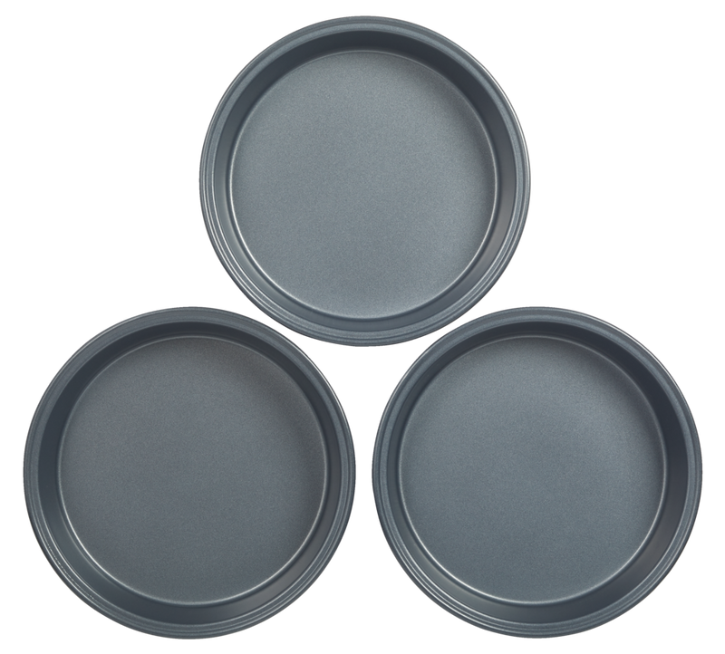 MASTER Chef Non-Stick Round Cake Pans, 8-in, 3-pc L4