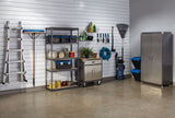 Mastercraft Adjustable 5-Shelf Steel Metal & Wood Storage Rack / Shelving Unit, 36 x 16 x 72-in