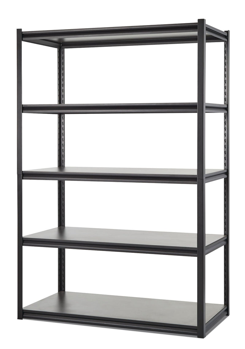 Mastercraft Adjustable 5-Shelf Steel Metal & Wood Storage Rack/Shelving Unit, 48 x 24 x 72-in W6