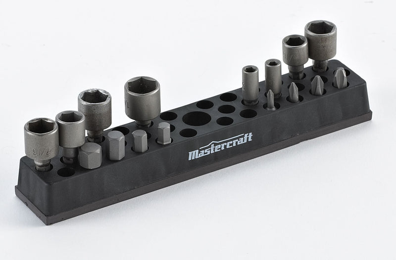 Mastercraft Magnetic Hex Bit Holder Organizer with 37 Holes C5