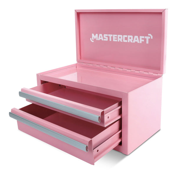 Mastercraft Mini Toolbox with 2 Drawers, Pink K5