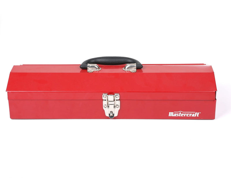 Mastercraft Portable Metal Hip Roof Tool Box, Red, 19-in Z6