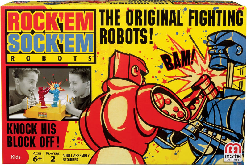 Mattel Rock 'Em Sock 'Em Robots Classic Boxing Match Game for Kids, Ages 6+ Q2