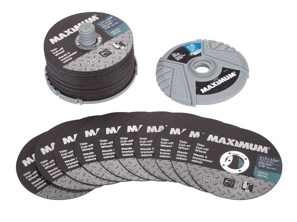 MAXIMUM 4-1/2-in x 3/64-in Aluminum Oxide Thin Cut off Wheel for Metal, 50-pk O4