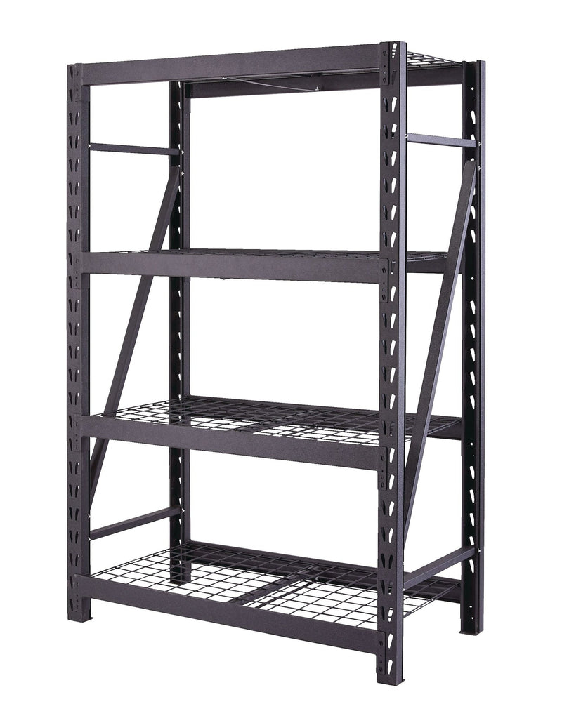 MAXIMUM Adjustable 4-Shelf Heavy Duty Steel Metal Storage Rack / Shelving Unit, 48 x 24 x 72-in P9