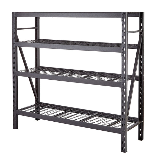MAXIMUM Adjustable 4-Shelf Heavy Duty Steel Metal Storage Rack / Shelving Unit, 77 x 24 x 72-in P7