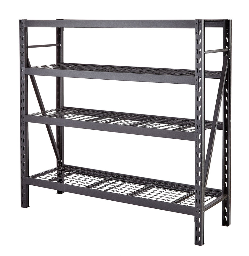 MAXIMUM Adjustable 4-Shelf Heavy Duty Steel Metal Storage Rack / Shelving Unit, 77 x 24 x 72-in P7