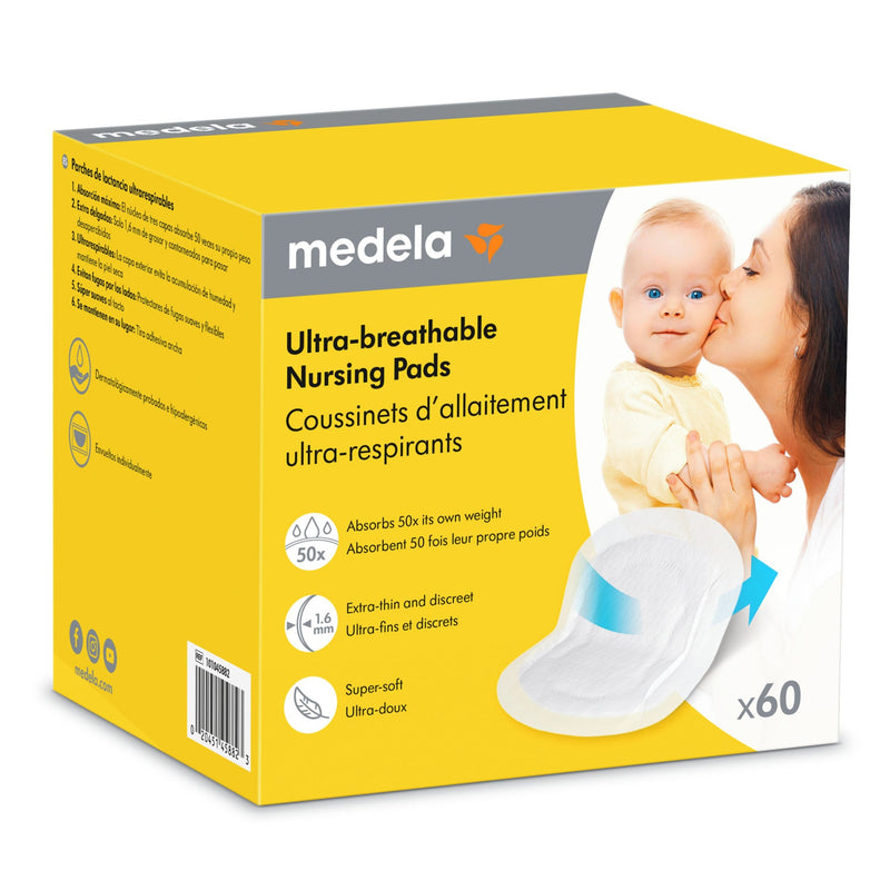 Medela Ultra-Breathable Disposable Nursing Pads, 60-pc X2