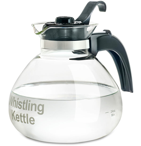 Medelco 1.4L Glass Whistling Stovetop Kettle, Dishwasher Safe V7