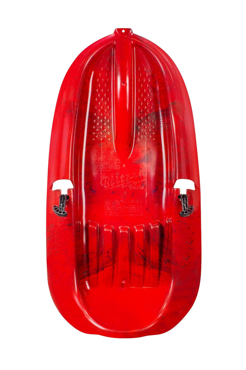 Mega Blitz Kids' 1-Person Plastic Winter Snow Sled/Toboggan with Brakes & Tow Rope F0