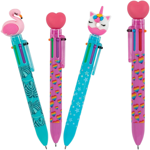Merangue Pen With Fun Toppers, Assorted Colours V6