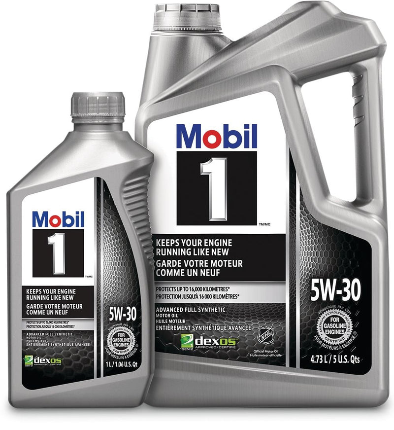 Mobil 1 5W30 Synthetic Engine/Motor Oil Set, 4.73-L + 1-L M8